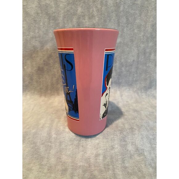Disney Store Muppets Miss Piggy Paris The Only City Pour Moi Pink Tall Cup‎ Mug - Picture 2 of 7